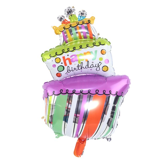 CSChome Aluminum Foil Balloon Birthday Party Balloons: DIY Scene Layout, Various Styles, Birthday Cake Inflatable Toy, Decoration, Creative Inflatable Cartoon