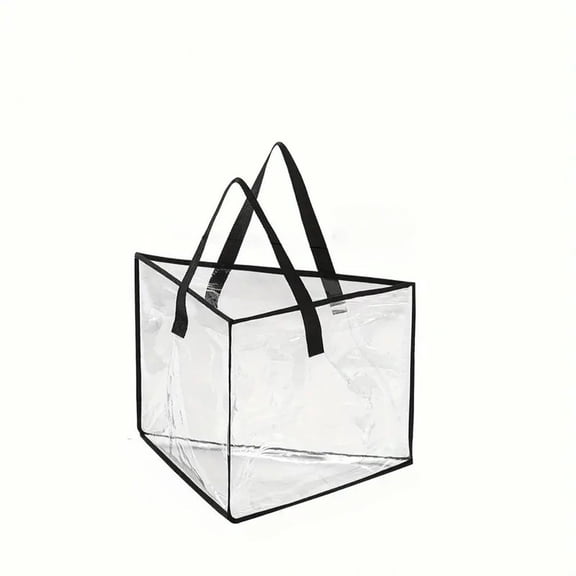 PBAZIH Transparent Foldable Underwear Storage Bag Travel Organiser, Clear Plastic Design with Portable Handles, Space Saving for Clothes Hangers, Toiletries, Versatile Travel or Home Use