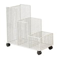 thumbnail image 1 of Lipstore Support de Rangement pour Tapis de Yoga avec Roues Organisateur pour Rouleaux en Mousse Haltères Sports Blanc, 1 of 8