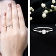 thumbnail image 3 of Rosec Jewels Lab Diamond Promise Ring for Women - Minimalist Round Ring - 4 mm - EF-VS Quality, 18K White Gold, US 3.50, 3 of 9