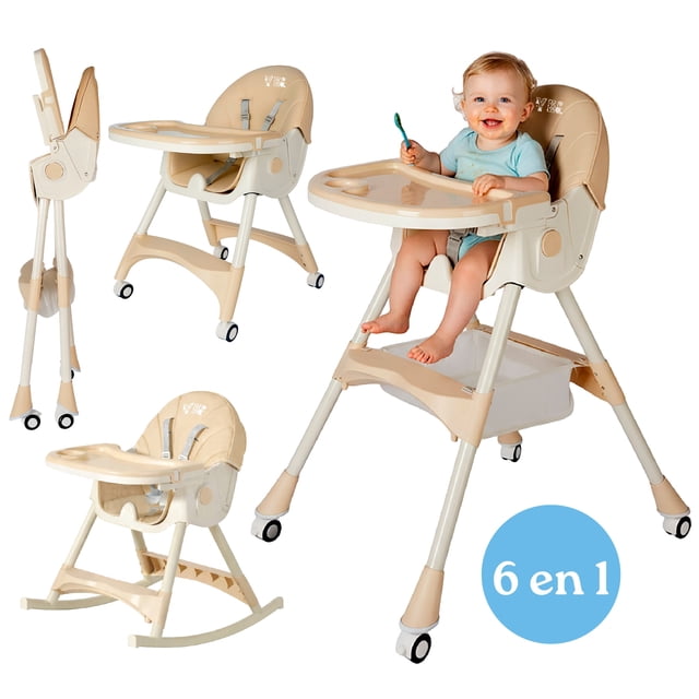 Silla 2 en 1 Periquera Altura Ajustable Plegable Portátil cafe 6.49 pulg YEI