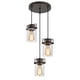 thumbnail image 1 of Lámpara Colgante de Cocina foucasal con 3 Luces, Negro, Ajustable, Estilo Rústico para Isla de Cocina, Comedor, Dormitorio y Sala, 1 of 8