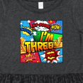 thumbnail image 4 of Inktastic I'm Three Comic Book Girls Toddler Dress, 4 of 5