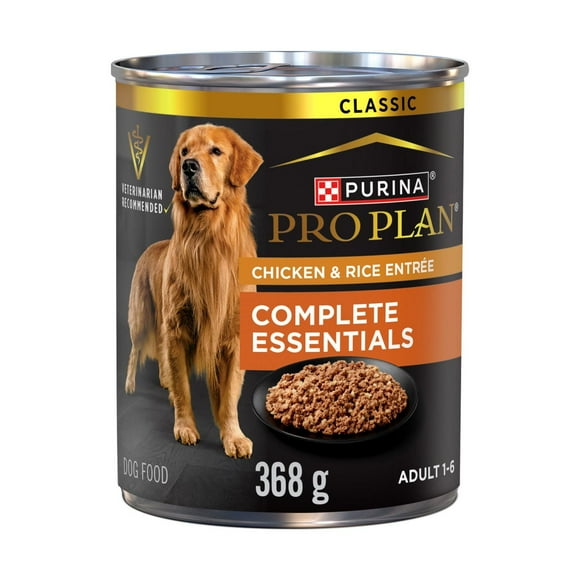 Purina Pro Plan Complete Essentials Entrée de Poulet et Riz Classique, Nourriture Humide pour Chiens 368 g