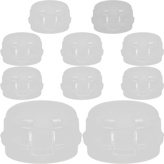 MLINS 10-Pack Transparent Gas Stove Knob Covers Child Protectors 6.5x6.5cm for Kitchen