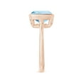 thumbnail image 3 of ANGARA Natural Bezel-Set Solitaire Cushion 2.7 ct Aquamarine Ring in 14K Rose Gold for Women (Size-9mm) | March Birthstone, Birthday, Anniversary, Jewelry Gift for Women | Natural Aquamarine Ring, 3 of 8