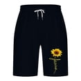 thumbnail image 4 of Puntoco Pantalones Cortos Deportivos Con Bolsillos Informales Elásticos Con Cordones Para Hombre, Pantalones Cortos Para El Hogar, Pantalones De Tres Cuartos, Azul Oscuro L, 4 of 4