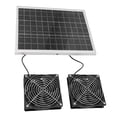 thumbnail image 1 of Kit De Ventilador Dual Con Energía Solar, Ventilador De Ventilación Solar De Bajo Ruido Impermeabilizante IPX7 De 6,7 Pulgadas Para Techo Para Casa De Mascotas, 1 of 7