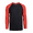 Red Black, variant on Men's Essentials Top Pro Long Sleeve Baseball Tee - Red Charcoal Gray