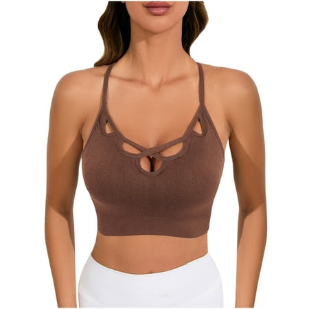 GENGING Bras Clearance Plus Size Seamless Push Up Sports Bra 50% off Clear Comfortable Breathable Base Tops Underwear