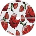 thumbnail image 1 of FMSHPON Valentine's Day Rose Flower (1) Xmas Christmas Tree Skirt Stand Mat for Holiday Party Decoration Indoor Outdoor 36 inches, 1 of 6