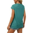 thumbnail image 3 of Womens Side Slit T-Shirts, Short Sleeve Shirts for Women Summer Casual Loose Fit Solid Color Athletic Crewneck Tees Basic Tops, 3 of 6