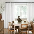 thumbnail image 6 of Thick Linen White Curtains 90 Inches Long for Living Room Bedroom Aesthetic Pinch Pleated Drapes with Hooks Rings Back Tab Light Filtering Semi Sheer Ceiling Floor Custom Made Memory Trained Curtain, 6 of 18