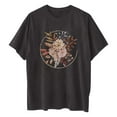 thumbnail image 5 of WREESH Women's Oversized Round-Neck T-Shirts Casual Printed Loose Short Sleeve Blouses Gray, 5 of 5