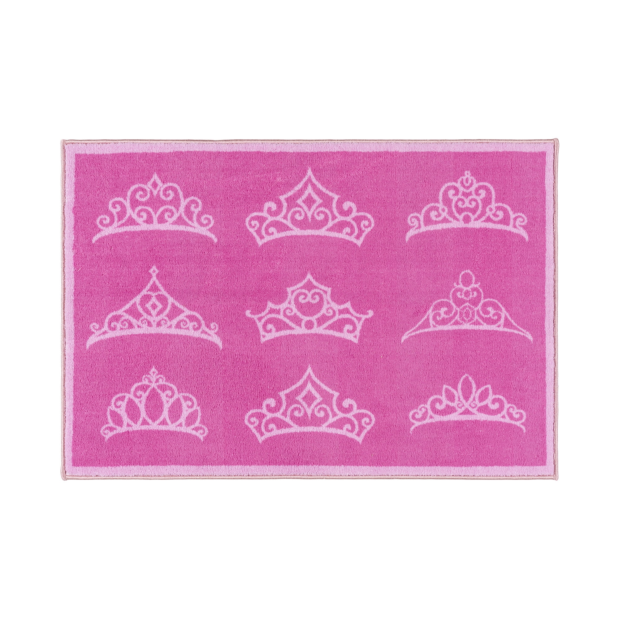 Disney Princess Crown Pink Printed Polyester Easy-Care Youth