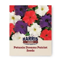 Harris Seeds - Petunia Dreams Patriot Mix F1 Red, White and Midnight Flowers - 500 Seeds