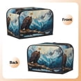 thumbnail image 2 of KLL Iceberg Bald Eagle Print 2 Slice Toaster Dust Covers Kitchen Small Appliance Cover with 2 Pockets,Can hold Jam Spreader Knife & Toaster Tongs (11.4 x 7.9 x 7.5), 2 of 6