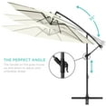 thumbnail image 4 of Best Choice Products 10ft Offset Hanging Outdoor Market Patio Umbrella w/ Easy Tilt Adjustment - Ivory, 4 of 7