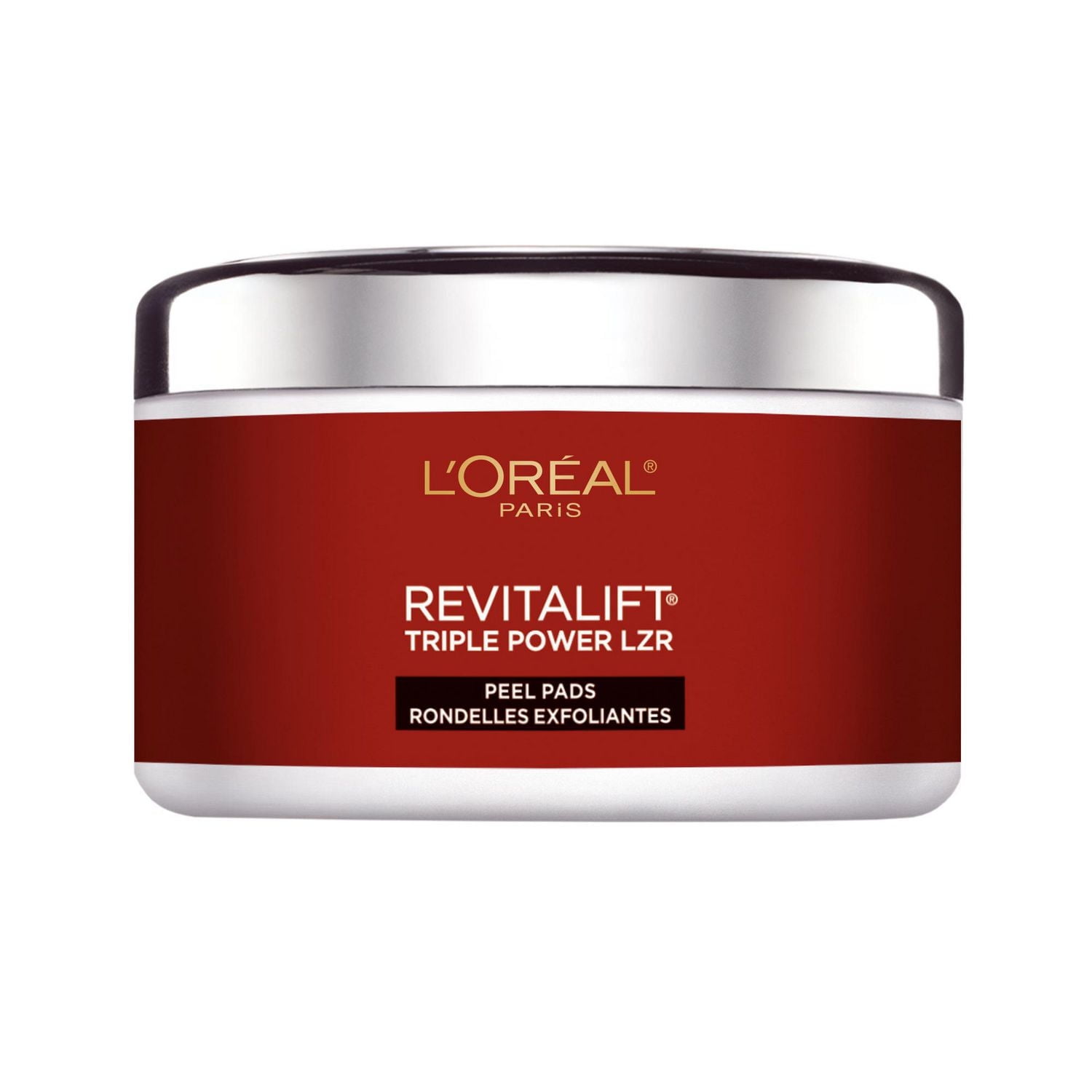 L'Oreal Paris Revitalift Bright Reveal Brightening Peel Pads Face Cleanser & Toner, with 10% Glycolic Complex, 1 pack