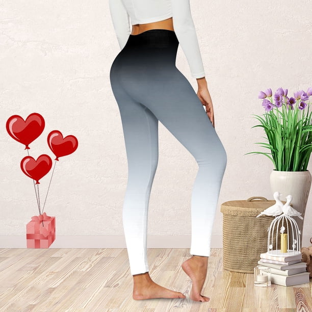 WILLBEST Leggings de Yoga de Cintura Alta para Mujer, con Estampado Degradado, para Entrenamiento, Informales, para Correr Y Fitness Chica