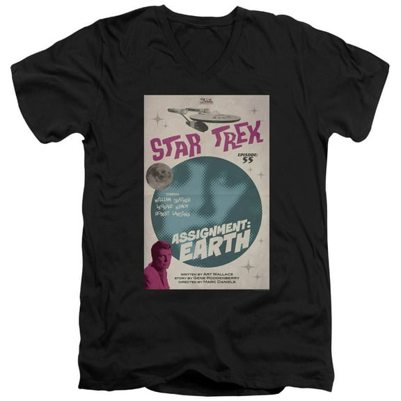 Star Trek - Tos Episode 55 - Slim Fit V Neck Shirt - X-Large
