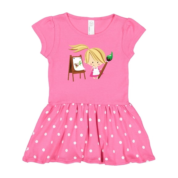 Inktastic Artist Girl with Easel Girls Toddler Dress