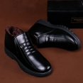 thumbnail image 3 of plus Size Winter Waterproof Men's Casual Leather Shoes Flannel High Top Slip-on Warm Winter Shoes for Mens Work Shoes (black,39), 3 of 6