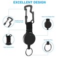 thumbnail image 3 of 2pcs Retractable Keyring Heavy Duty Extendable Lanyard With Belt Clip, Daygos Badge Reel Clips For Id Card Holder, 3 of 5