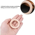 thumbnail image 5 of 50 Uds. De aros de madera para manualidades, anillos de dentición de madera sin terminar, anillos de madera artesanales, aros, círculos artesanales de madera Diy, 5 of 5