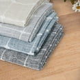 thumbnail image 5 of Farmhouse Curtains for Windows Kitchen Bedroom Boho Gingham Linen Window Curtains (Dark Grey, 26"W x 45"L ), 5 of 7