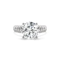 thumbnail image 4 of Charles & Colvard 14K White Gold Moissanite 9mm Round Engagement Ring-Size 5.5 2.70ct DEW, 4 of 8