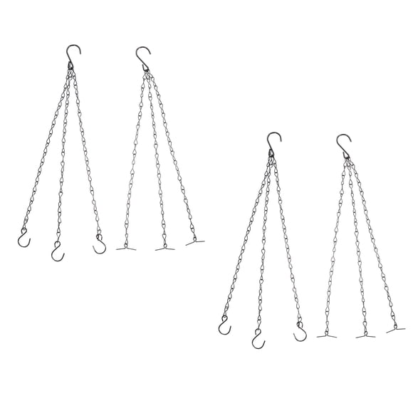 CIMAXIC 4Ud Cadenas Colgantes De Hierro Negro Para Soportar Macetas Jardineras Y Comederos