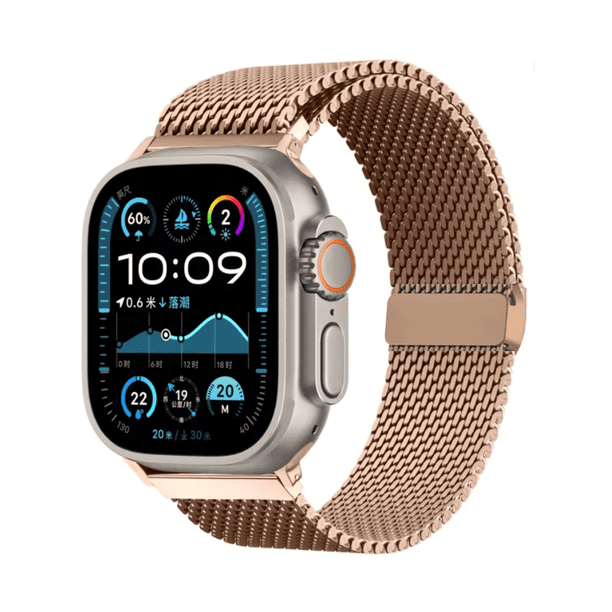 Correa Milanese Loop para Apple Watch, Acero Inoxidable, Compatible con Series 1,2,3,4,5,6,7,8,9,10,11,SE,ULTRA
