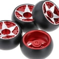 thumbnail image 6 of 4x Car Rubber Tyre Replacement 5 Spoke Wheel Rim for Wltoys K969 K989 P929 1/28 Model Car Accessories Parts , Red, 6 of 8
