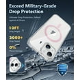 thumbnail image 4 of for iPhone 14 Phone Case: iPhone 13 Phone Clear Case Magnetic Military Grade Drop Protection Anti Yellowing Cell Phone Cover- Rugged Shockproof Protective Bumper(Pink Magnetic), 4 of 14