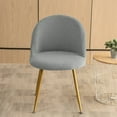 thumbnail image 4 of Polar Fleece Curved Chair Cover Accent Short Back Dining Chair Slipcovers Small Chair Covers Stretch Seat Cover, 4 of 7