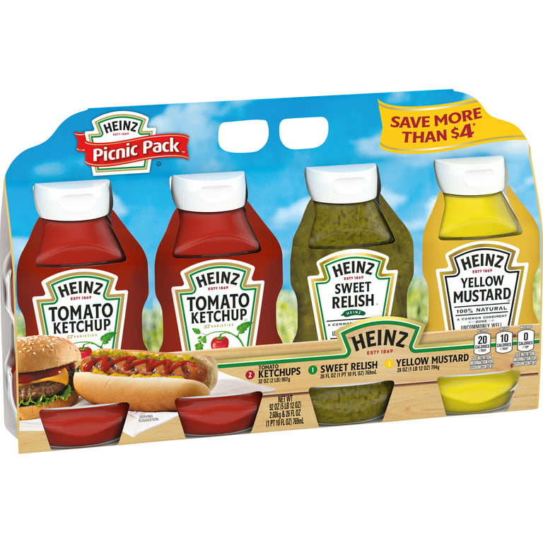 Ketchup Heinz Tomate, Sweet Relish & 100% Natural Cote dIvoire