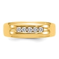 thumbnail image 5 of Finest Gold 14K Yellow Gold Diamond Mens 5-Stone Ring - Size 10, 5 of 5