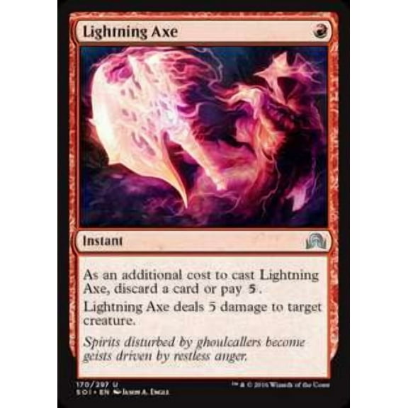 MtG Shadows Over Innistrad Uncommon Lightning Axe #170