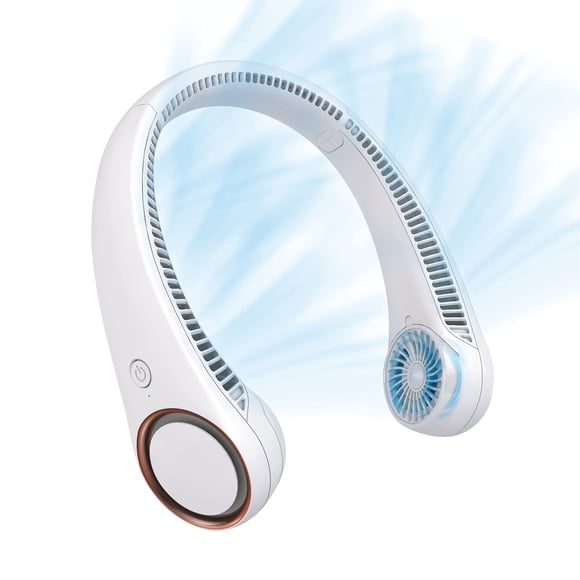 Ventilador de cuello CIVPOWER portátil para refrigeración personal, recargable, blanco