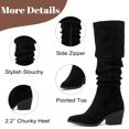 thumbnail image 3 of LOVE STEETLY Women's Knee High Slouchy Boots, Pointed Toe Chunky Heel Casual Versatile Stylish Comfort Winter Tall Boot., 3 of 7