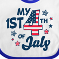 thumbnail image 4 of Inktastic My 1st 4th of July with Striped Stars Boys or Girls Baby Bib, 4 of 4