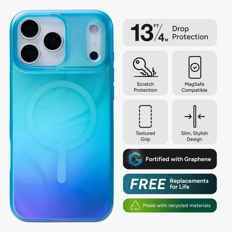 ZAGG Milan Snap Case for iPhone 17 Pro Max - Iridescent Bubble