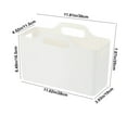 thumbnail image 3 of ViYW Storage Bins with Handles, Bathroom Kitchen Organizer Bin, Plastic Vanity Storage Bins for Hand Soap, Body Washes, Towels, Shampoos, Lotions, Bath Balls, 11.02x7.87x4.53 inch, 3 of 6