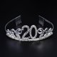 thumbnail image 3 of GOOHOCHY 1 juego de peineta para el cabello con corona de diamantes de imitación número 20 y faja con estampado de letras, decoración para la cabeza, tiara, accesorio para la cabeza, decoración de, 3 of 7