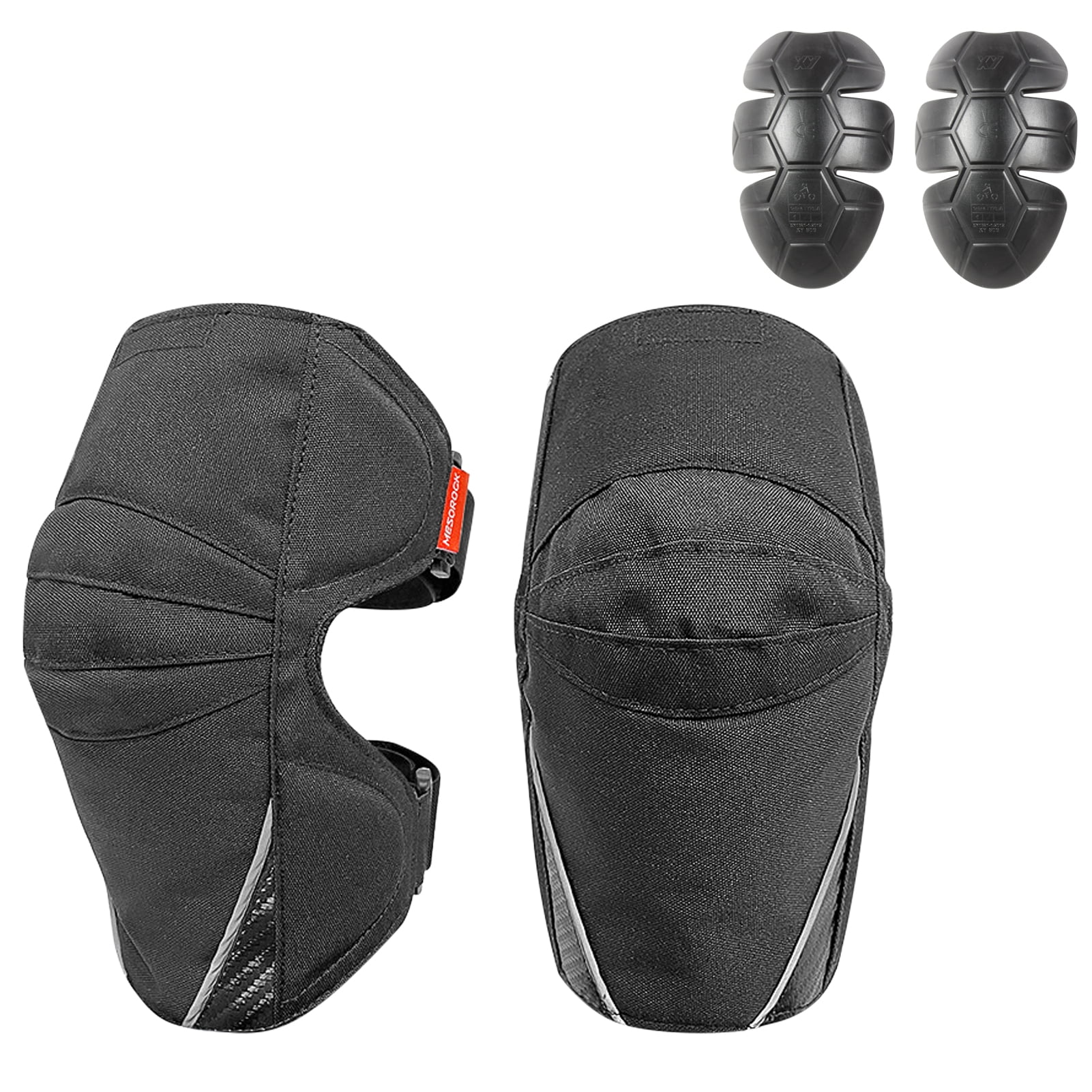 1Pair Adjustable Oxford Construction Knee Pads Leg Protector for Heavy Duty Work 