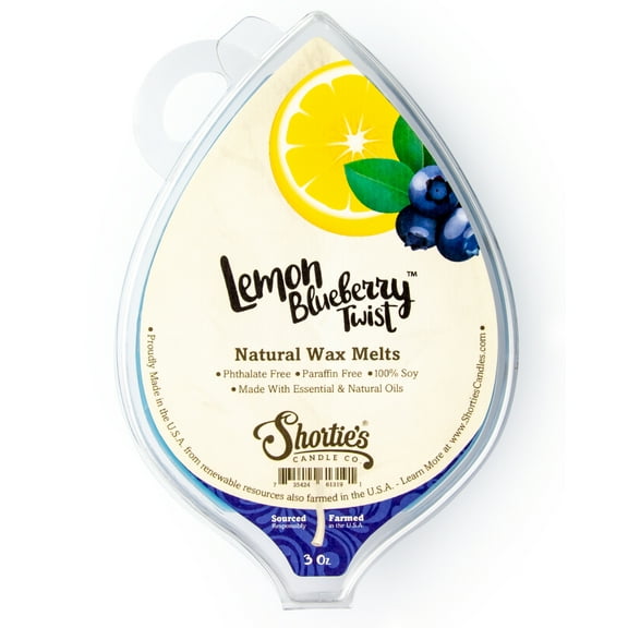Lemon Blueberry Twist Soy Wax Melts - All Natural   Essential Oils   Phthalate Free - Shortie's Candle Company