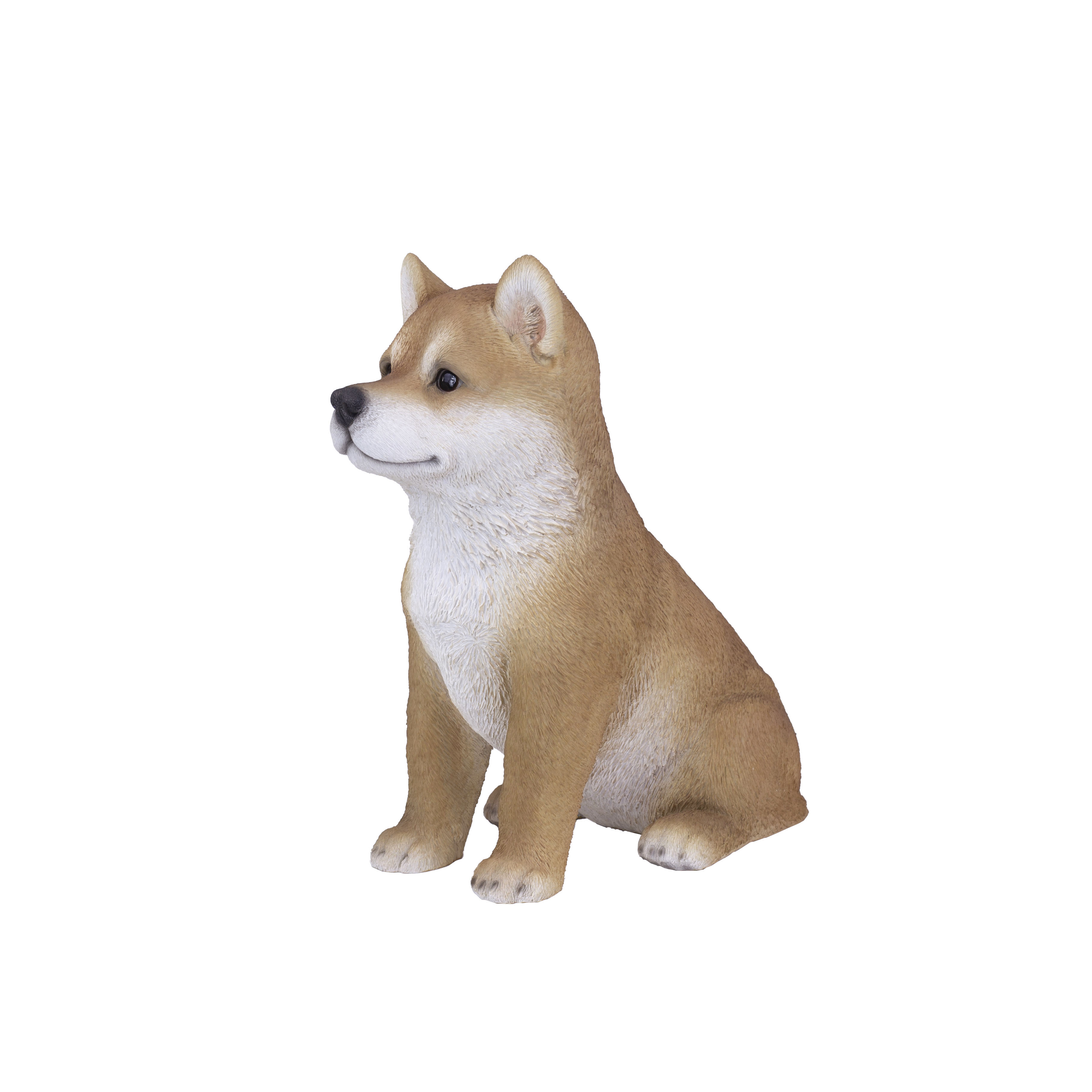 SOREAL Brown Shiba | Handpainted Decorative Puppy Statue for Home & Garden Decor | Premium Polyresin Dog Statue | Gift for Dog Lovers | Weather-Resistant Indoor/Outdoor Decor
