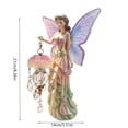 thumbnail image 2 of Resin Flower Fairy Wall Lamp, Nordic Style Home Decor Night Light, Girl Room Dream Bedside Ornament, 2 of 6