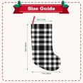 thumbnail image 3 of Vsdgher White And Black Plaid Christmas Stockings 18 inch Large Kids Stocking Bags Hanging Socks for Christmas Decor Decorations, 3 of 7